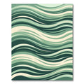 Verdant Flowing Abstract Waves Rug