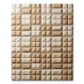 Neutral Padded Grid Geometric Texture Rug
