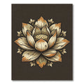 Golden Lotus Floral Mandala Artwork Rug
