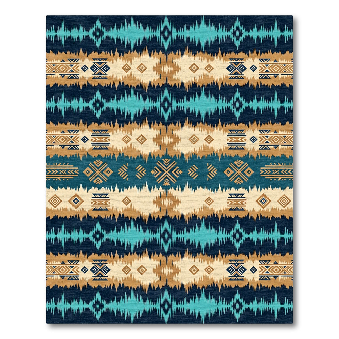 Navajo Inspired Diamond Stripe Rug