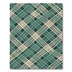 Sage and Cream Interwoven Geometric Lattice Rug