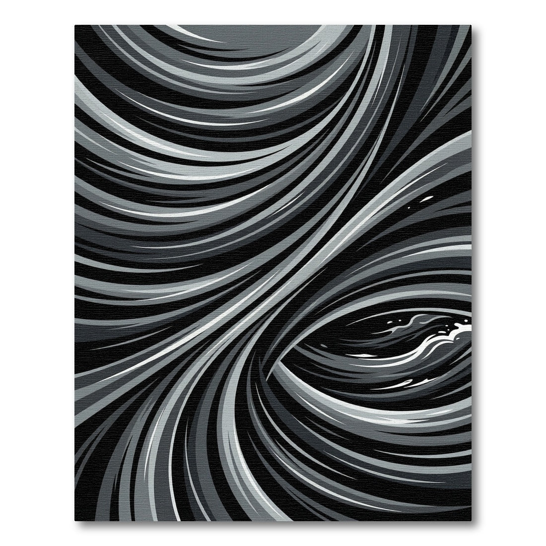 Monochromatic Swirling Abstract Lines Rug