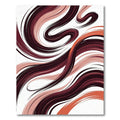 Crimson Peach Abstract Swirl Rug