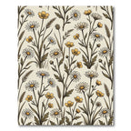 Vintage Cream Botanical Daisy Meadow Rug