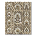 Gold Geometric Botanical Arch Tile Rug