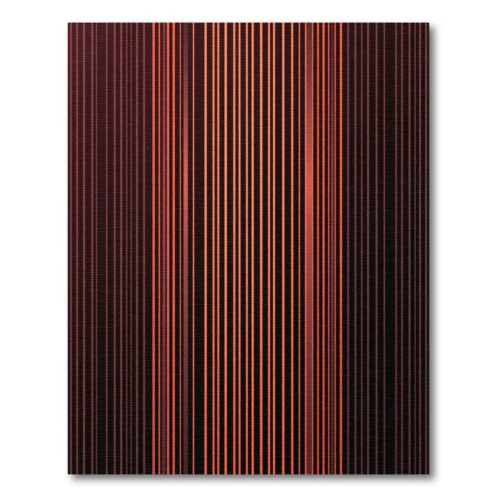 Crimson Orange Vertical Stripe Rug
