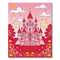 Whimsical Pink Castle Starry Sky Rug