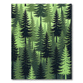 Emerald Green Forest Evergreen Trees Rug