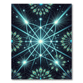 Celestial Peacock Feather Starburst Rug