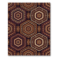 Geometric Bronze Hexagon Ochre Mosaic Rug