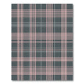 Modern Charcoal And Pastel Pink Plaid Rug
