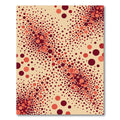 Crimson Scattered Dot Gradient Rug