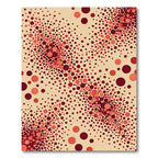 Crimson Scattered Dot Gradient Rug