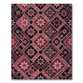 Rose Gold Floral Tile Mosaic Rug