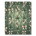 Sage Green Ribbon Floral Botanical Scroll Rug