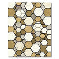 Modern Earthy Geometric Hexagon Rug