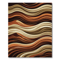 Earthy Brown Wavy Organic Flow Rug