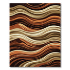 Earthy Brown Wavy Organic Flow Rug