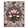 Vintage Magnolia Medallion Blush Floral Rug