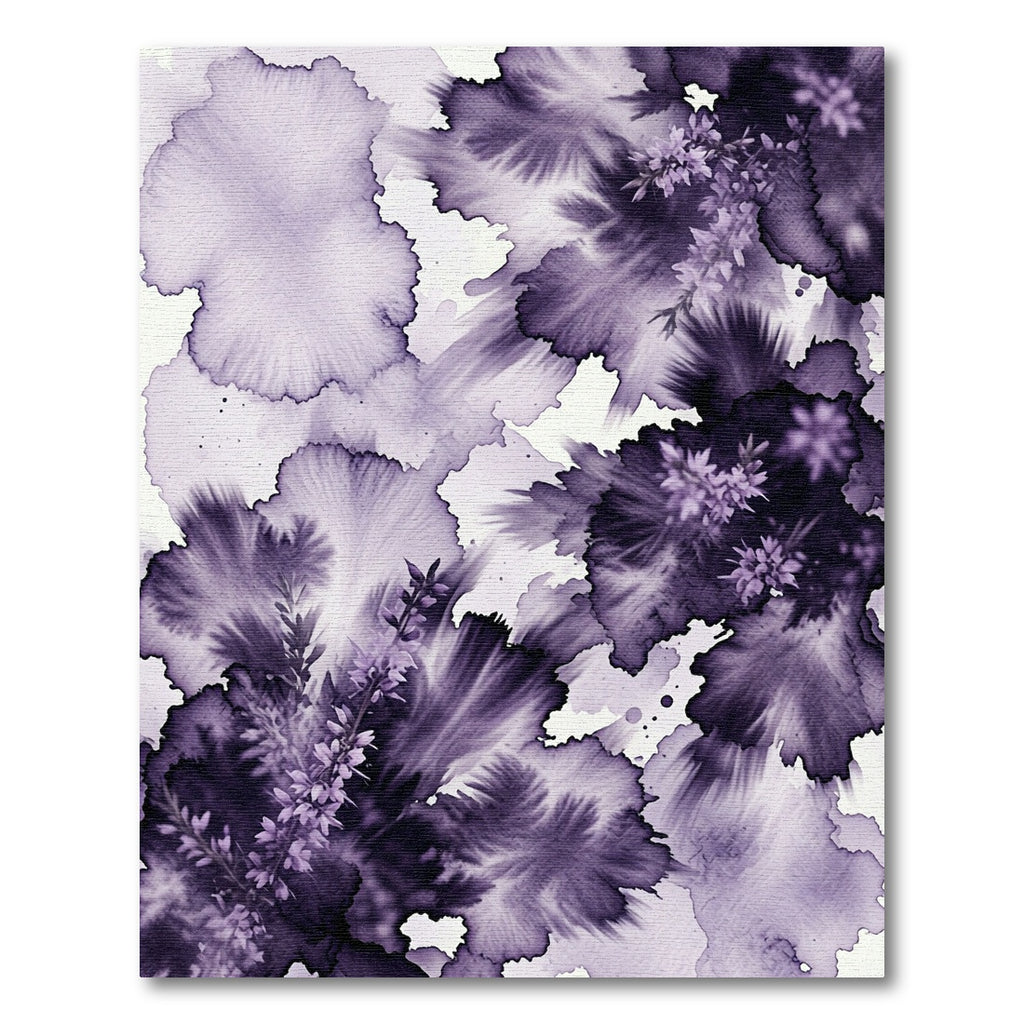 Ethereal Purple Watercolor Lavender Bloom Rug
