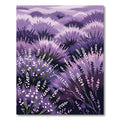 Violet Lavender Bush Field Background Rug