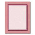 Plum White Contemporary Bordered Rug