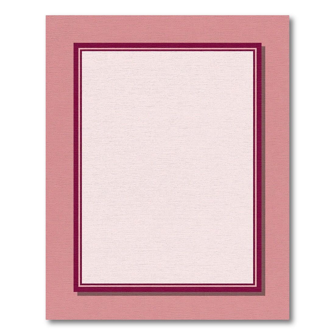Plum White Contemporary Bordered Rug