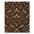 Elegant Gold Acanthus Scrollwork Rug