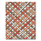 Woven Terracotta Geometric Lattice Weave Rug