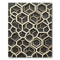 Cream Hexagonal Overlay Geometric Rug