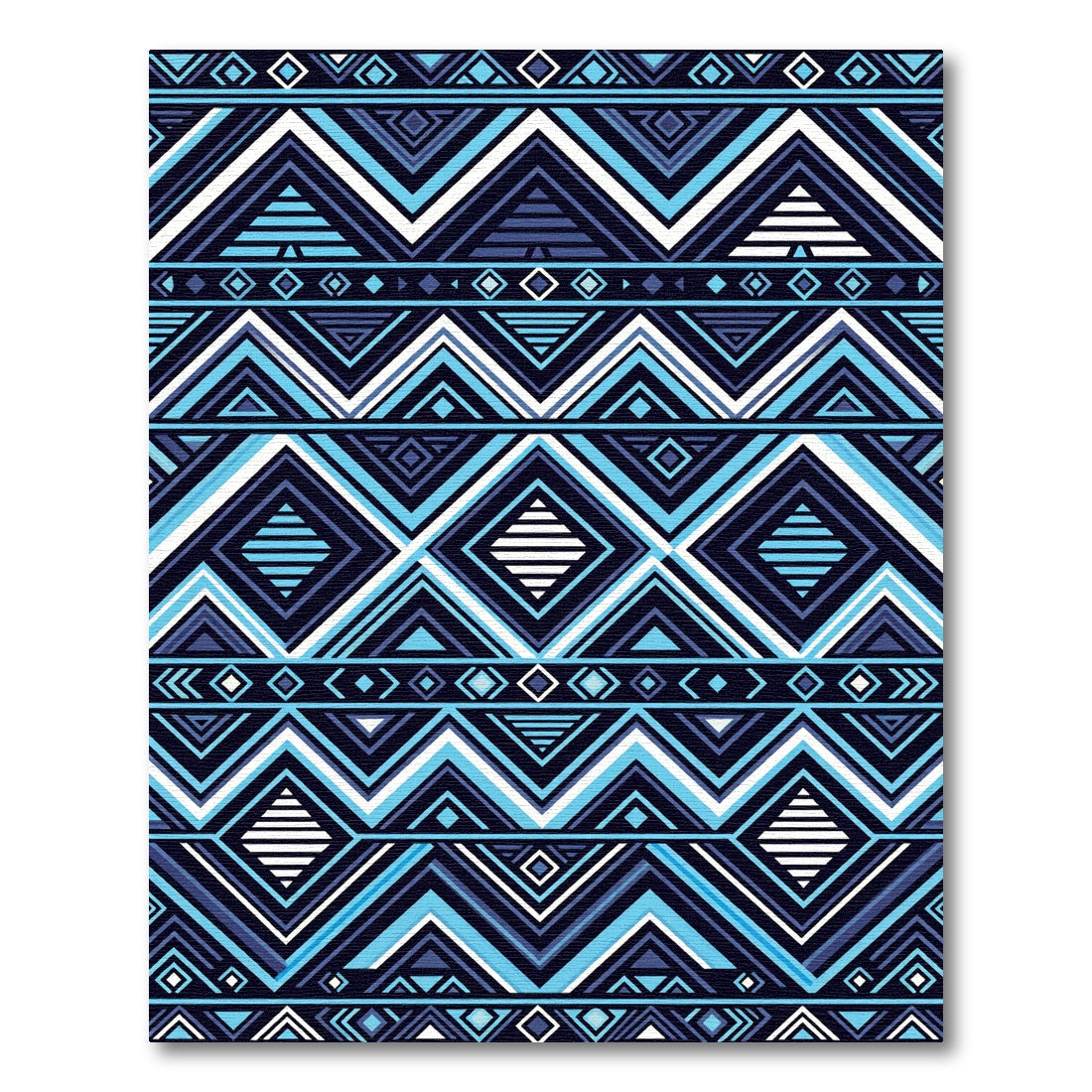 Geometric Indigo Chevron Diamond Area Cover Rug