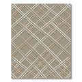 Modern Greige Lattice Overlapping Grid Rug