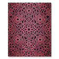 Ornate Crimson Intertwined Floral Medallion Rug