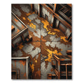 Grungy Concrete Splattered Abstract Rug