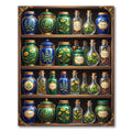Alchemist Apothecary Herb Jar Collection Rug