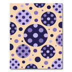 Whimsical Purple Polka Dot Circles Rug