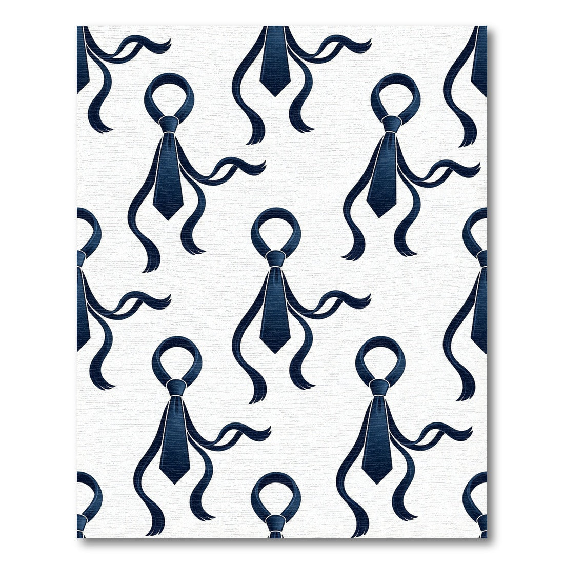 Minimalist Navy Tie Silhouette Rug