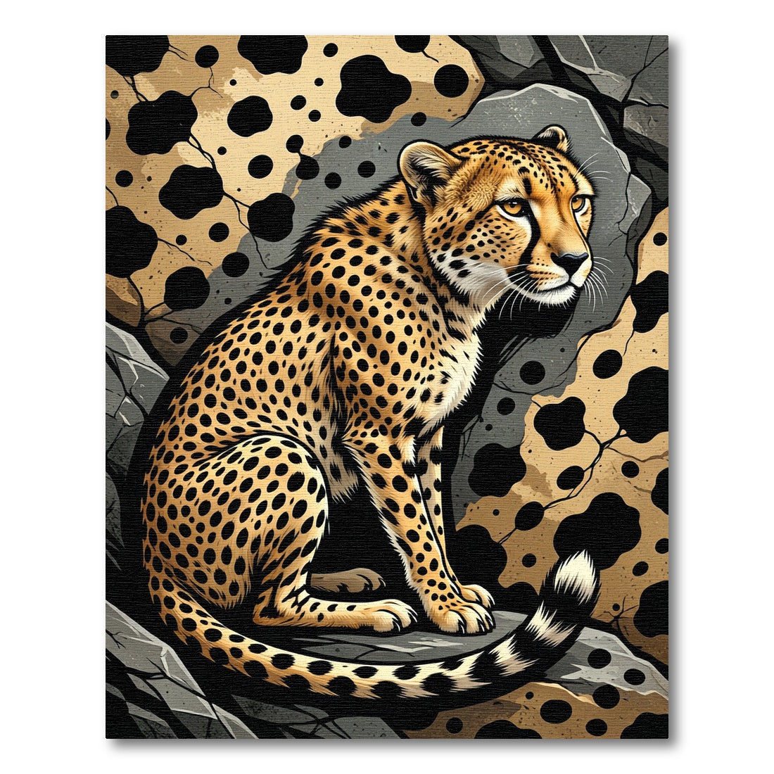 Golden Cheetah Spotted Wildlife Rug