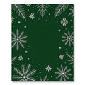 Evergreen White Snowflake Border Rug