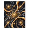 Golden Atomic Orbital Abstract Radiance Rug