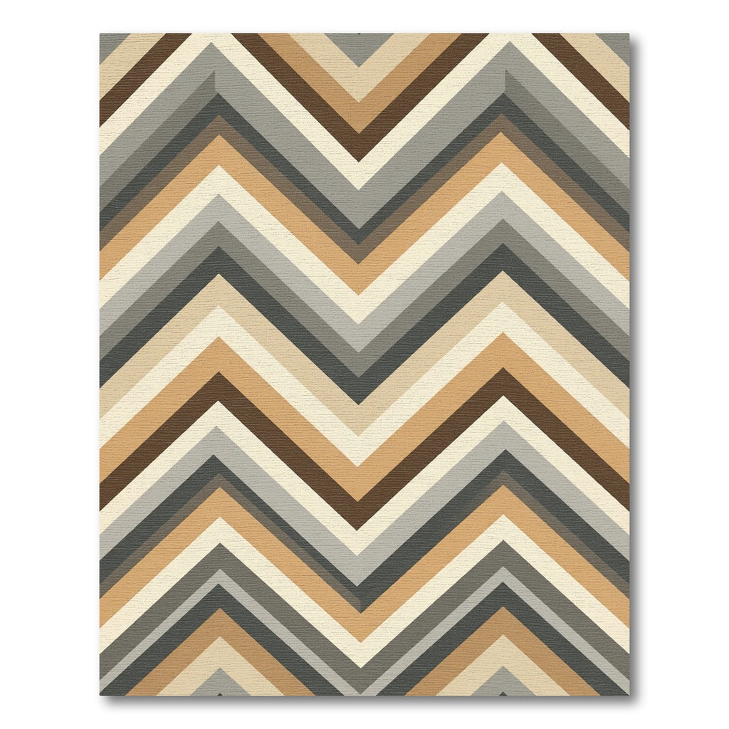 Earthy Tonal Zigzag Chevron Rug