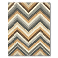 Earthy Tonal Zigzag Chevron Rug