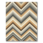 Earthy Tonal Zigzag Chevron Rug