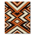 Bold Orange Geometric Zigzag Stripe Rug