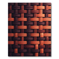Woven Chestnut and Terracotta Texture Rug