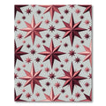 Crimson Multi-Point Star Arrangement Rug