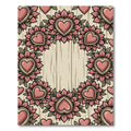 Rosy Heart Floral Medallions Rug