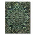 Emerald Green Floral Mandala Rug