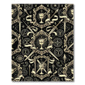 Gothic Occult Chalice and Sword Tapestry Rug