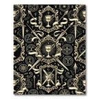 Gothic Occult Chalice and Sword Tapestry Rug